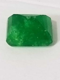 8.87 Ct Natural Green Emerald Cut Emerald GGL Cert