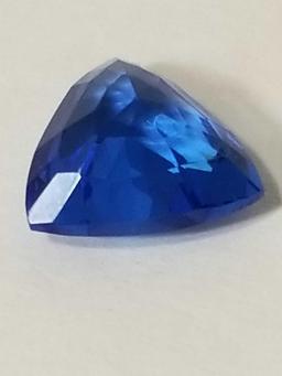 10.12 Ct Natural Blue Trillion Cut Sapphire GGL Cert