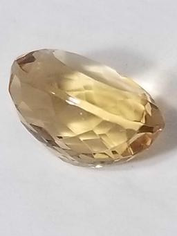 10.17 Ct Natural Yellow Oval Cut Citrine GGL Cert