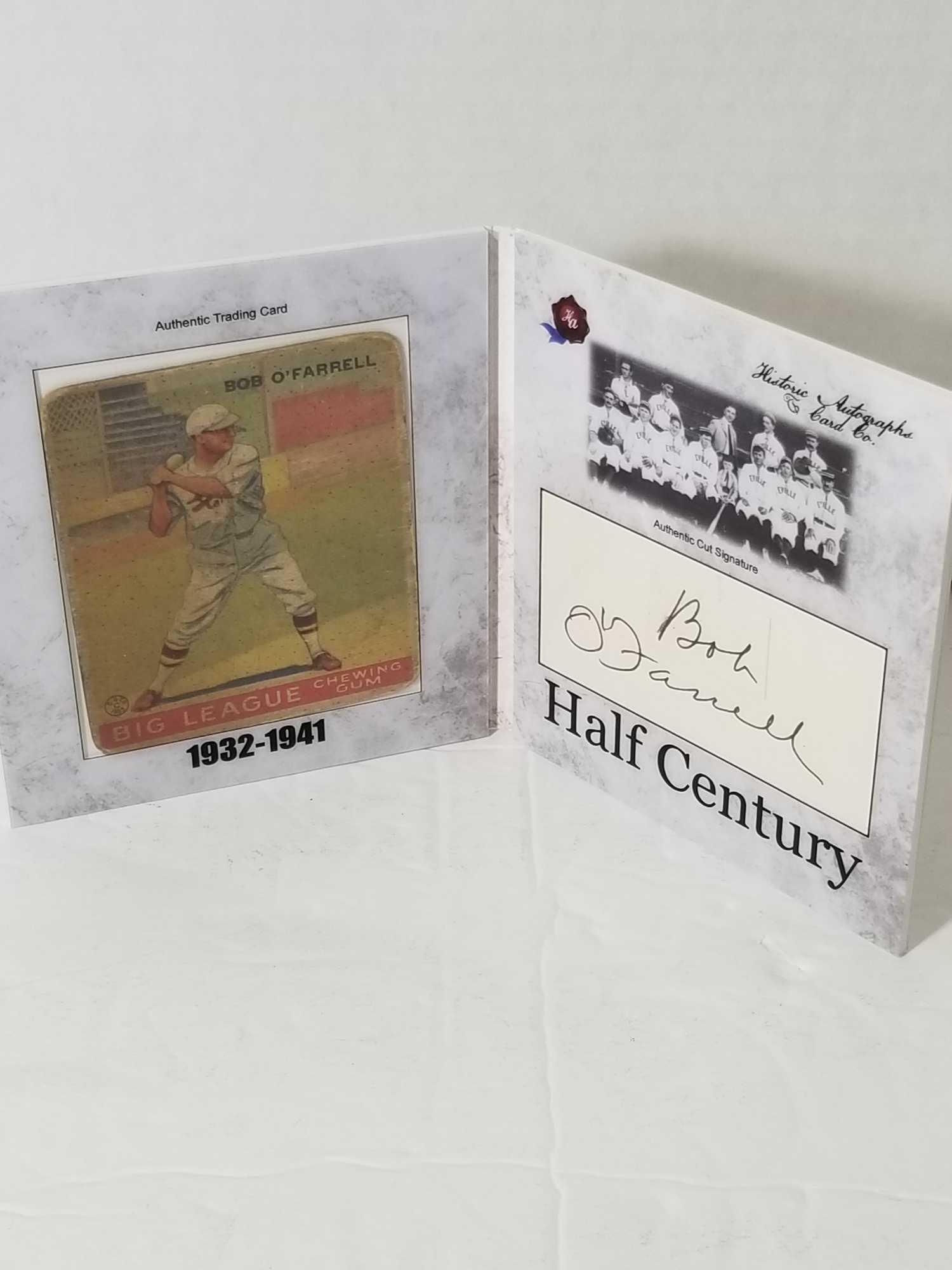 Historic Autographs 1933 Goudey Bob O Farrell Cut Signature