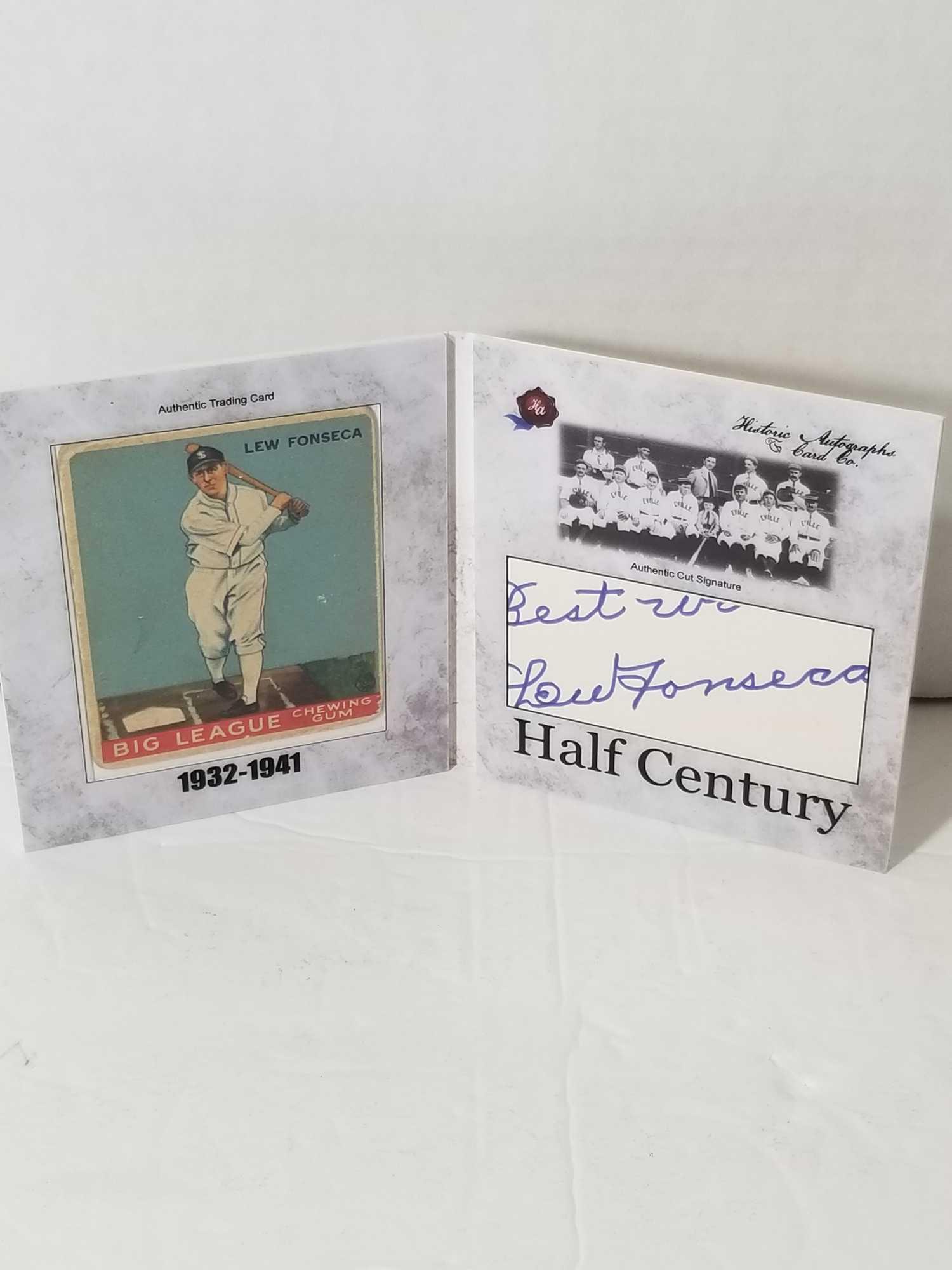 Historic Autographs 1933 Goudey Lew Fonseca Cut Signature