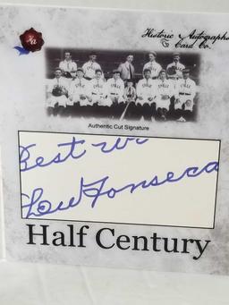 Historic Autographs 1933 Goudey Lew Fonseca Cut Signature