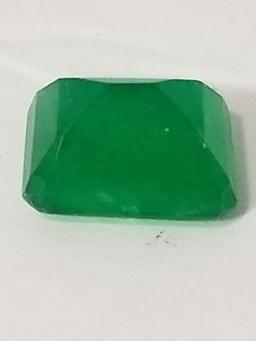 8.67 Ct Natural Green Emerald Cut Emerald GGL Cert