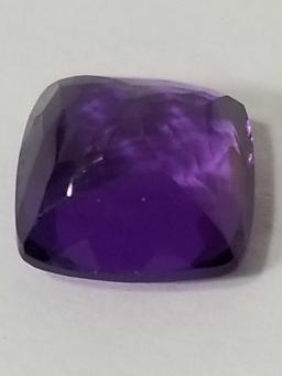 11.37 Ct Natural Violet Cushion Cut Amethyst GGL Cert