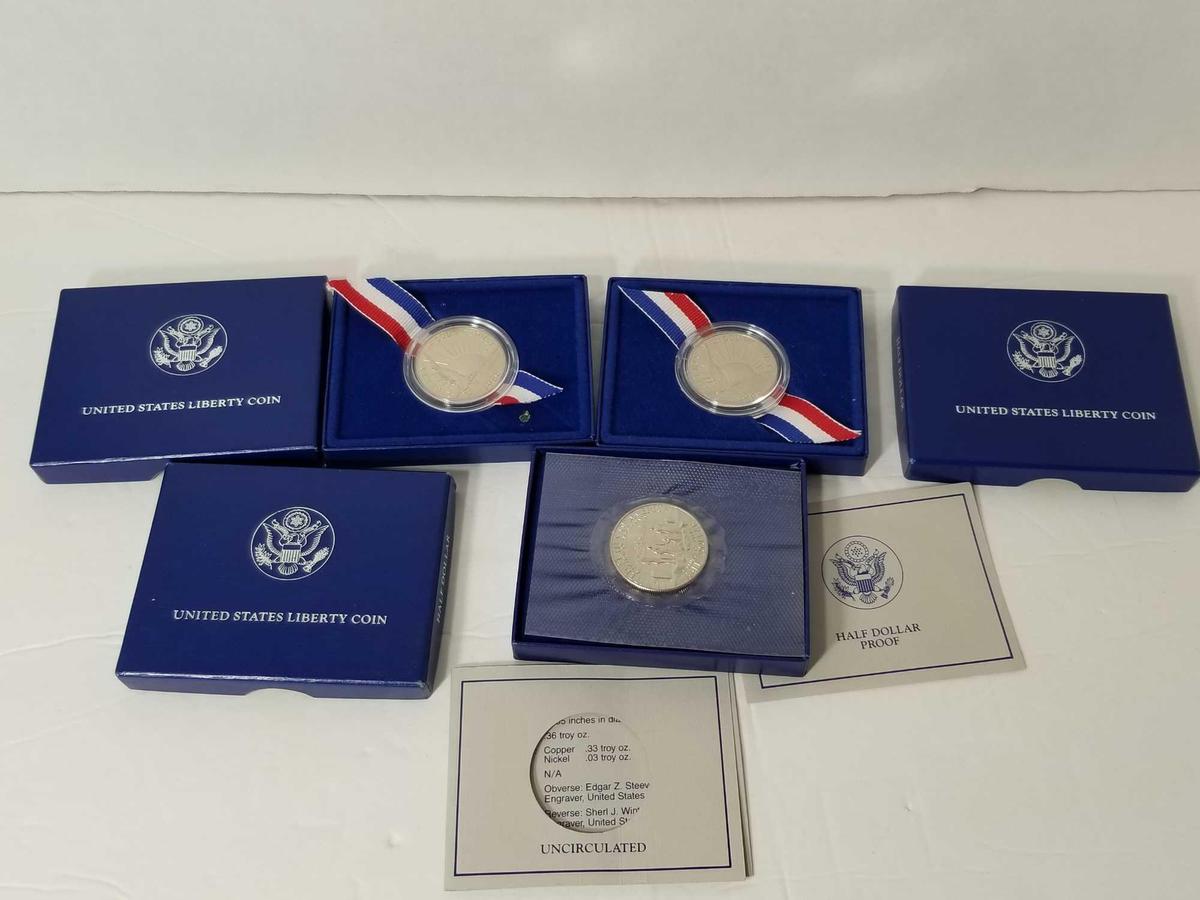 1986 Liberty Half Dollar Proof in Box 3 Units