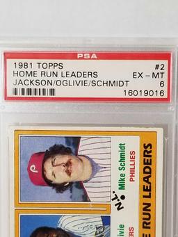 1981 Topps Home Run Leaders PSA Graded EX-MT 6