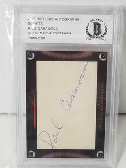 2017 Historic Autographs Paul Casanova Beckett Authentic