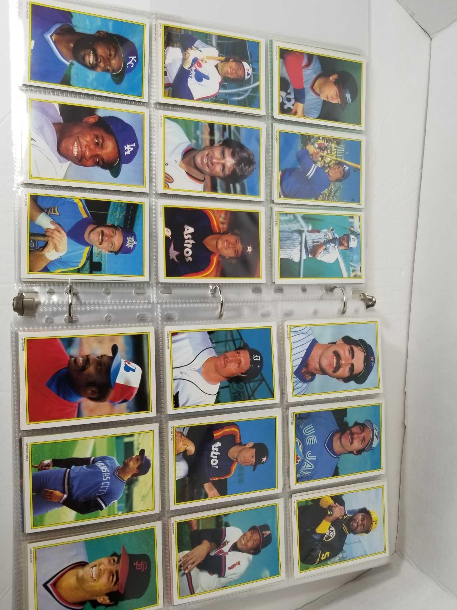 Binder Full of Vintage Baseball Cards in Pages