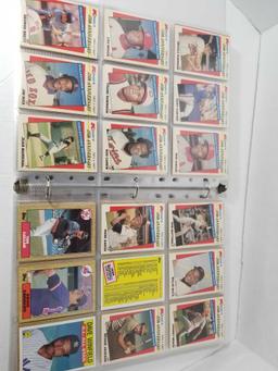 Binder Full of Vintage Baseball Cards in Pages