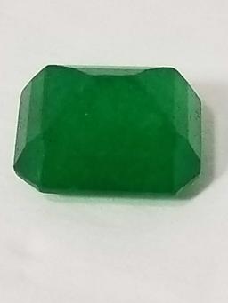 9.37 Ct Natural Green Emerald Cut Emerald GGL Cert