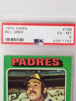 1975 Topps Bill Greif PSA EX-MT 6