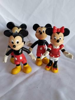 Disney Mickey and Minnie Mouse Figures 4 Units