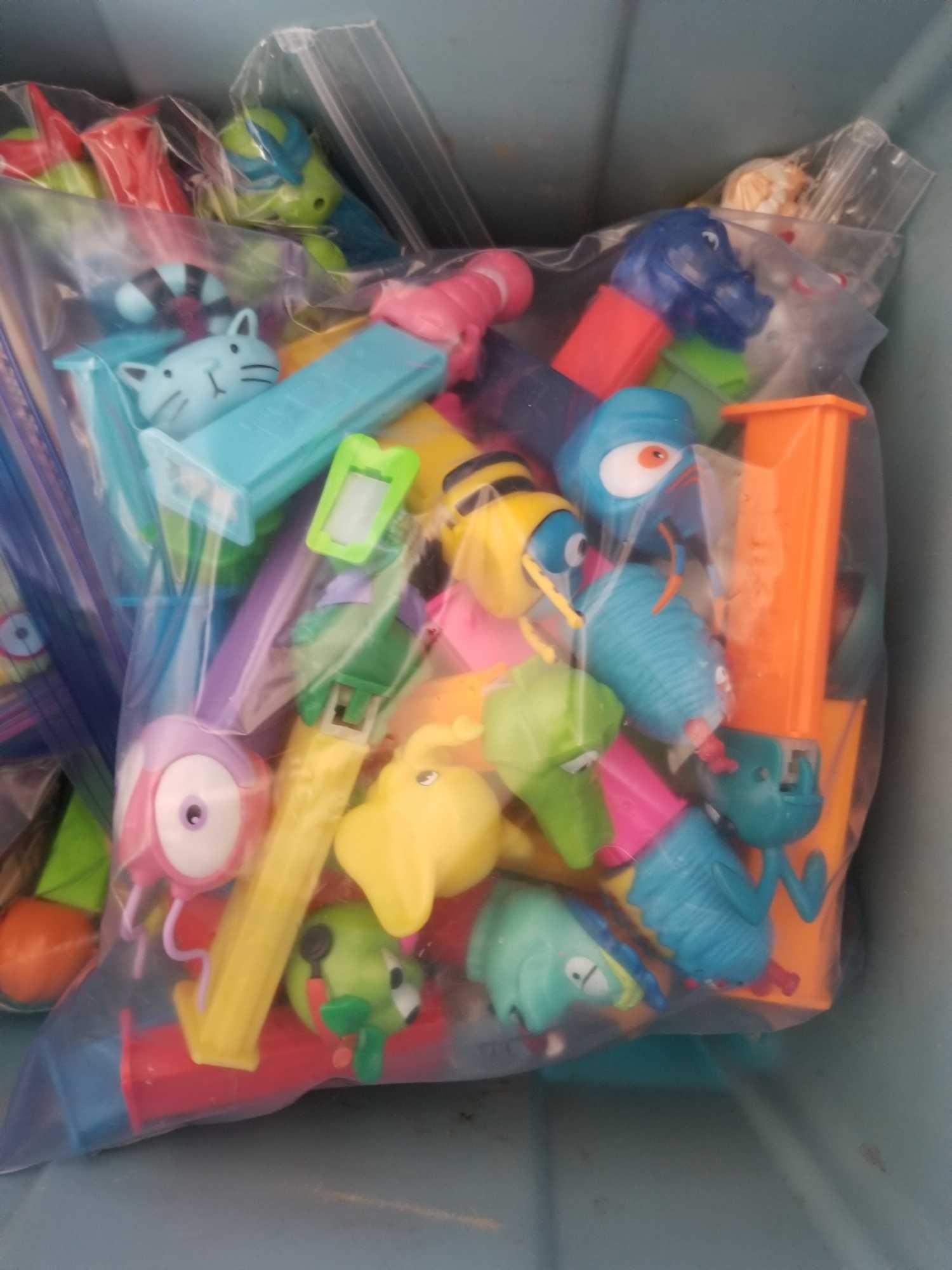 Bin Full of Pez Dispensers