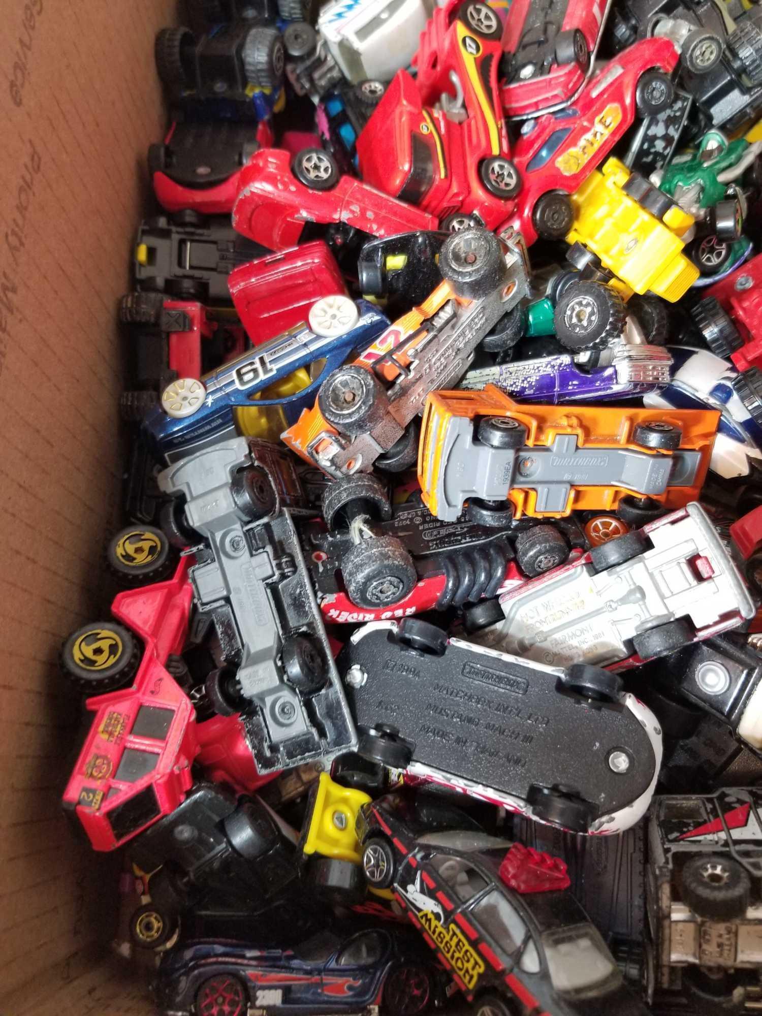 Box Full of Vintage Hotwheels Cars