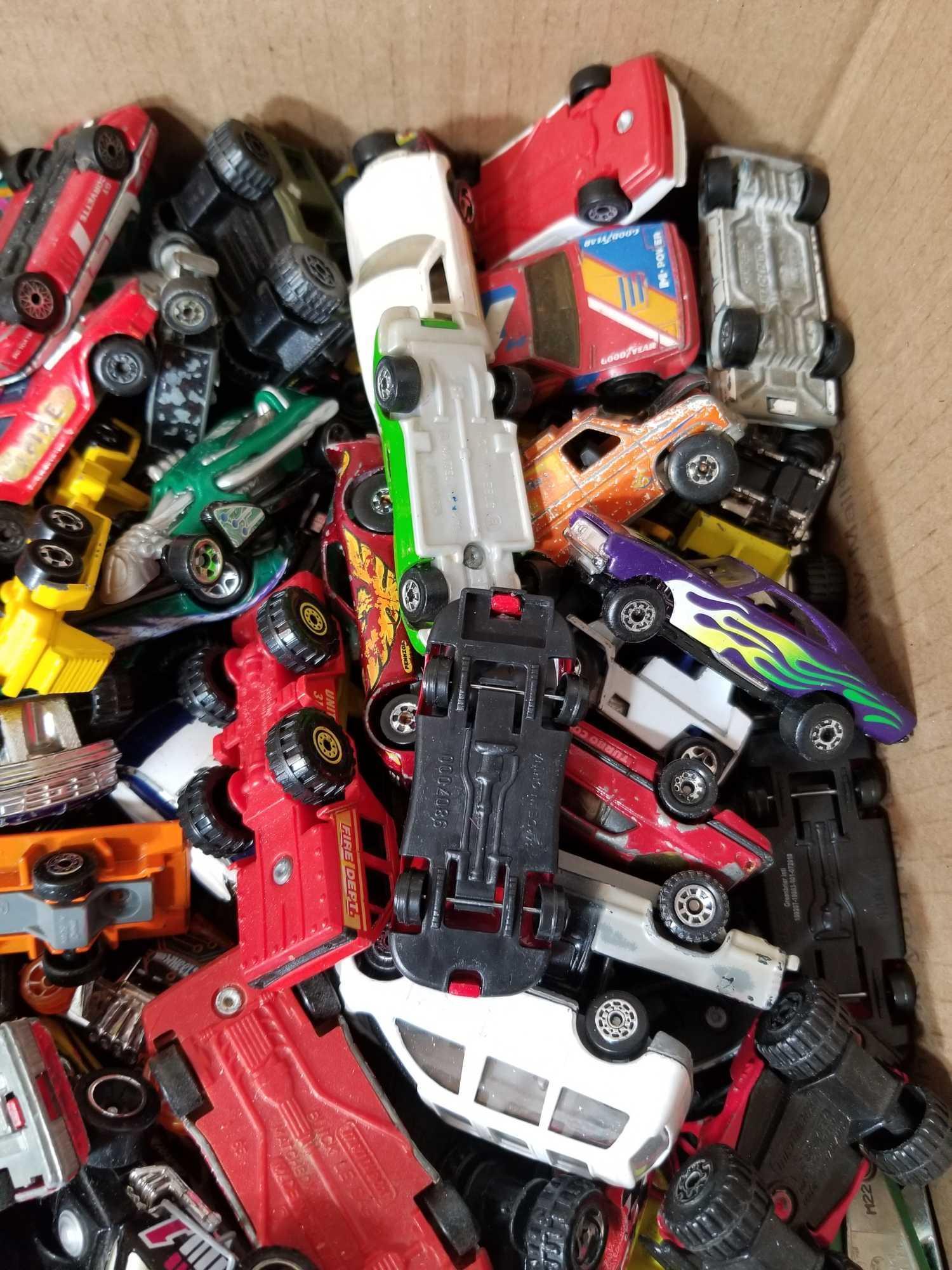 Box Full of Vintage Hotwheels Cars