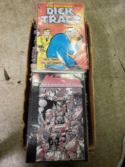 Box of mixed comics. DC Azrael Agent of the Bat. DC Justice league of America. Archie and more