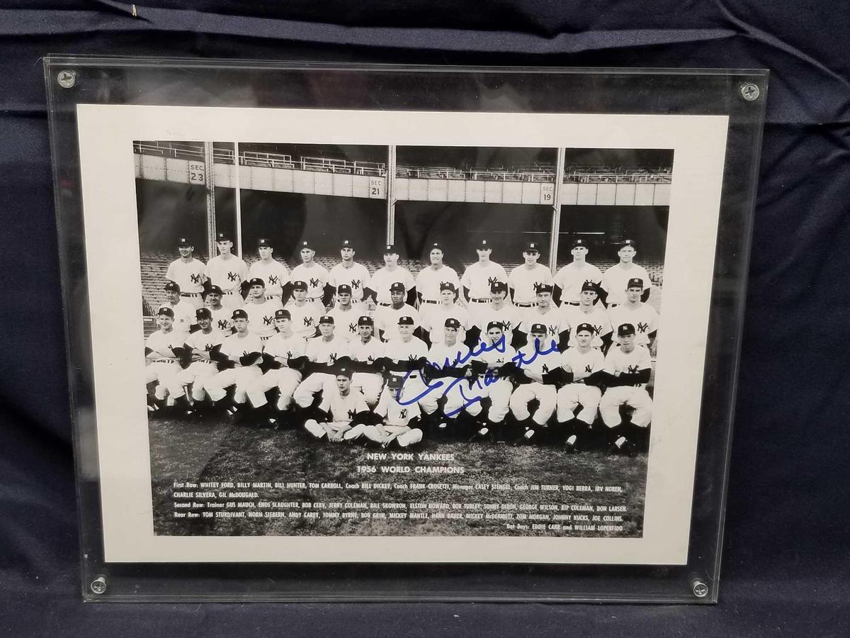 Mickey Mantle Signed Photo COA