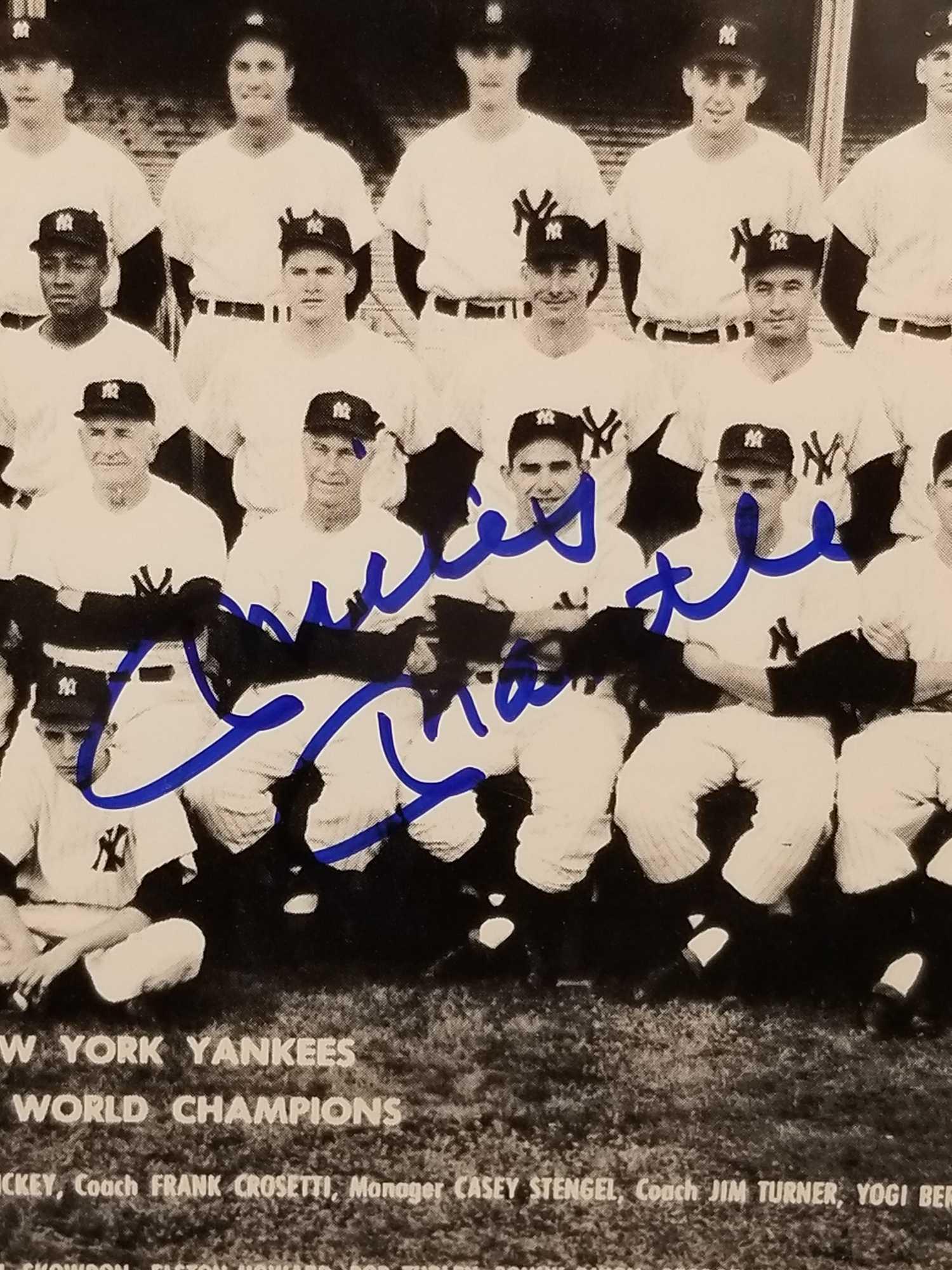 Mickey Mantle Signed Photo COA