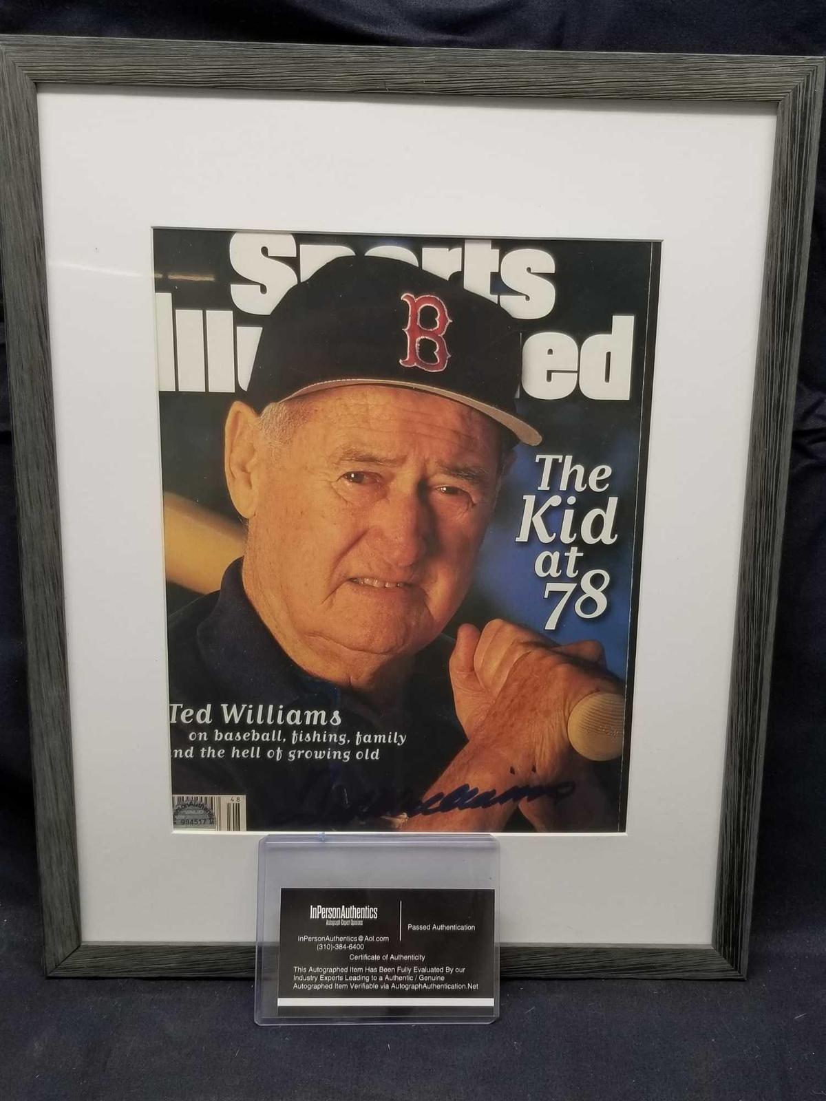 Ted Williams Signed Sports Illustrated COA