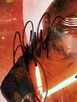 Signed Mini Star Wars Poster 3 Signatures COA