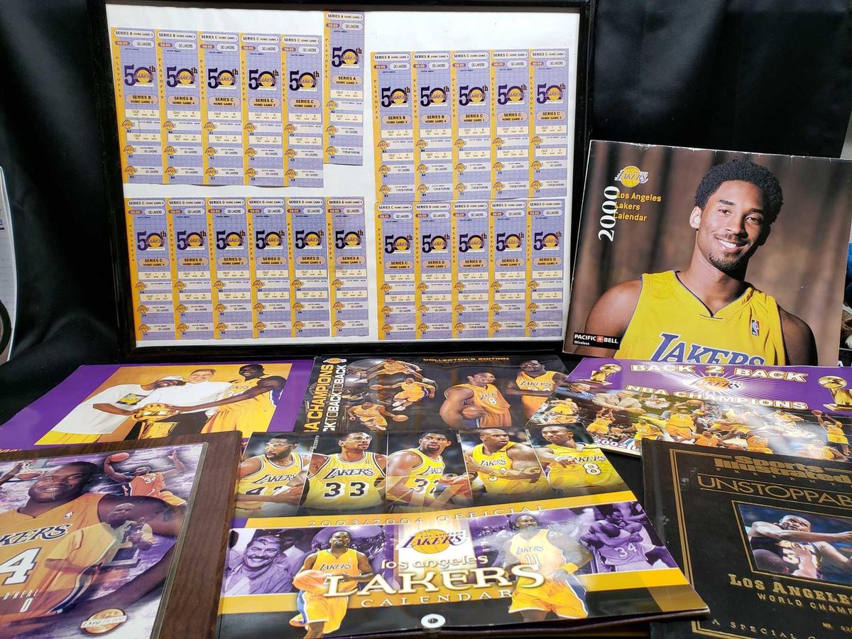 Lakers 50th Anniversary tickets. 2000 to 2004 Calendars. Sports illustrated presents Unstoppable and