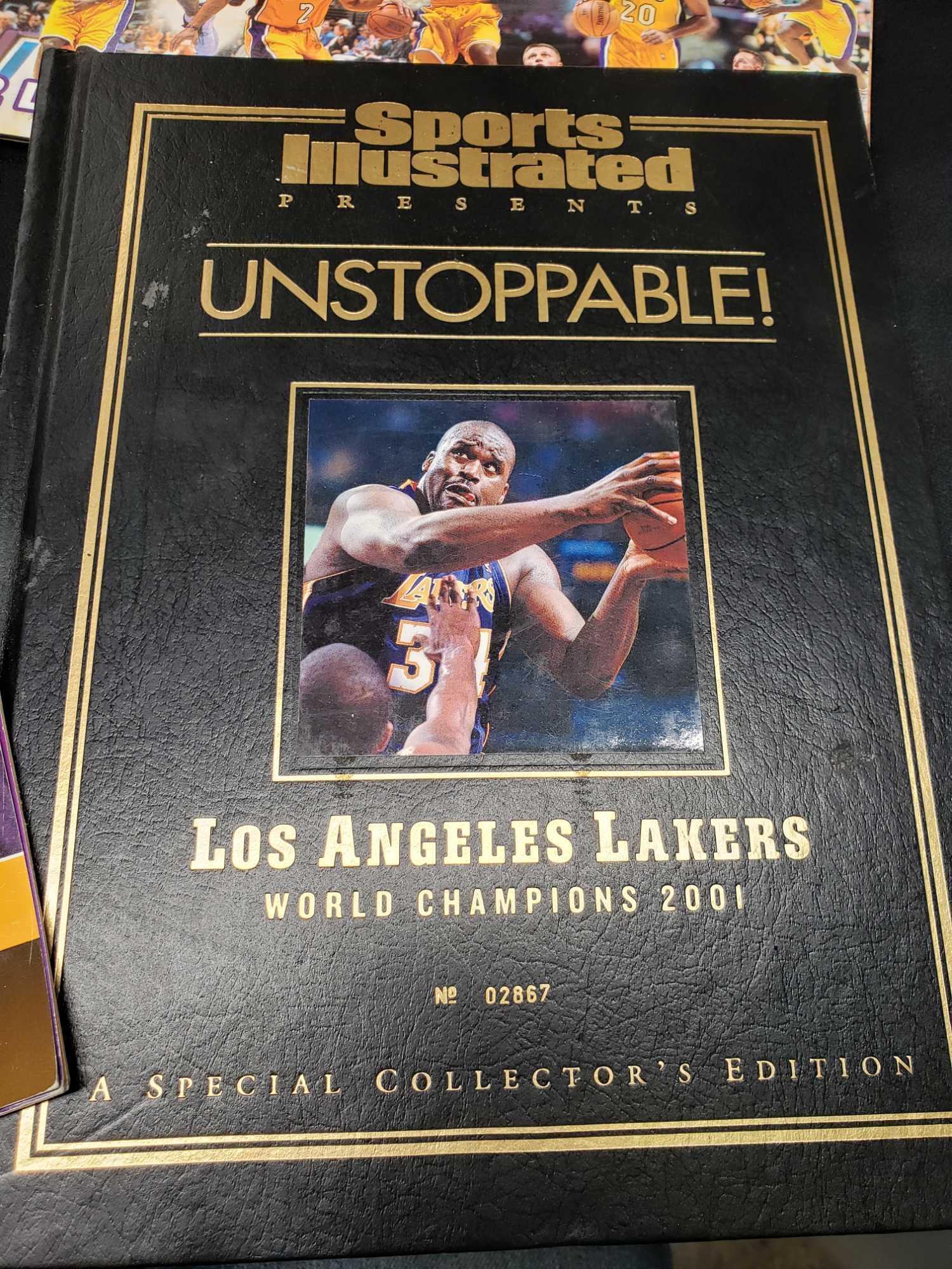 Lakers 50th Anniversary tickets. 2000 to 2004 Calendars. Sports illustrated presents Unstoppable and