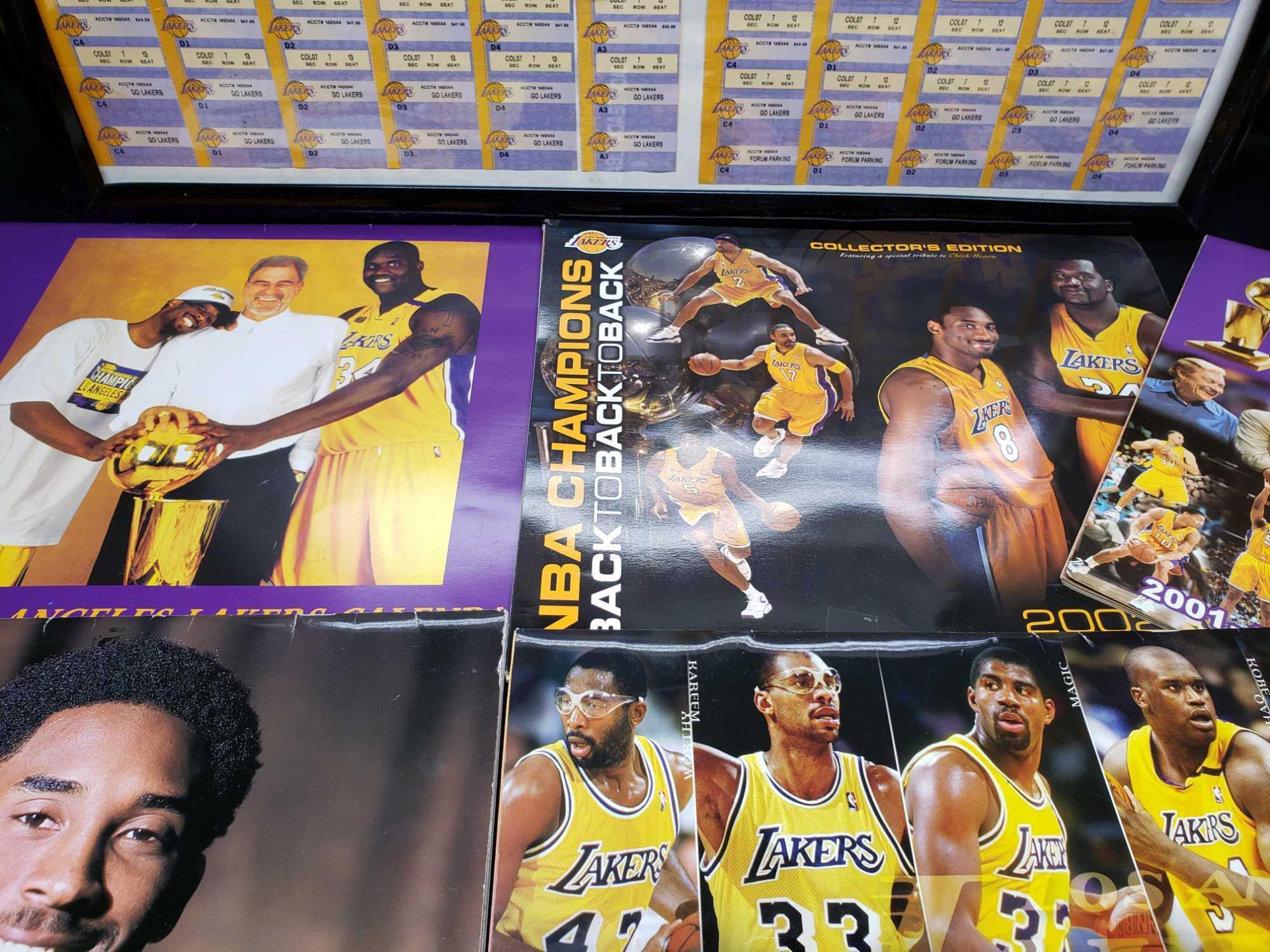 Lakers 50th Anniversary tickets. 2000 to 2004 Calendars. Sports illustrated presents Unstoppable and