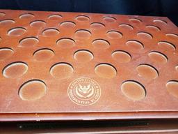 United States Presidential Dollars wooden box holders