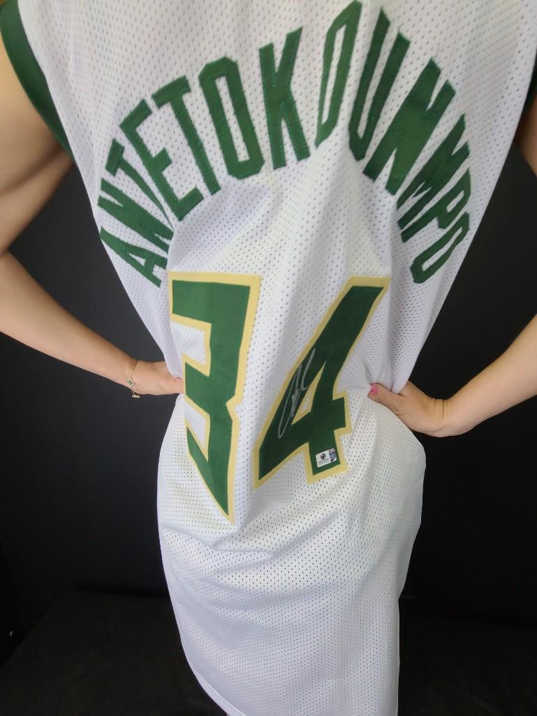 Giannis Antetokoynmpo Signed Jersey COA