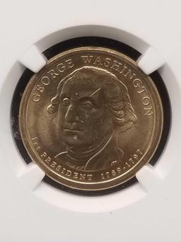 2007 Washington Dollar MS 65 Mint Error