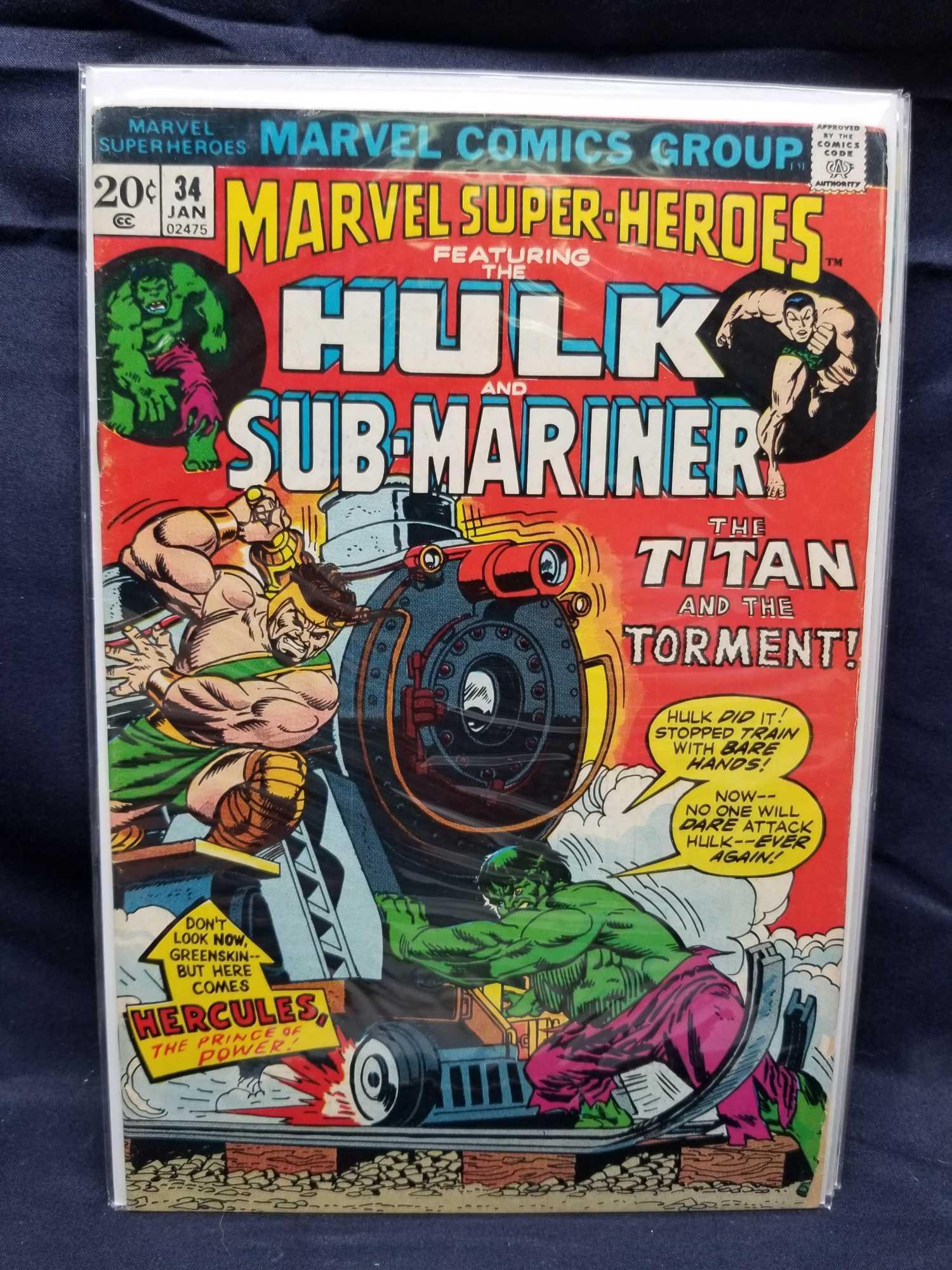 Vintage Marvel Hulk and Sub Mariner Comics 7 Units