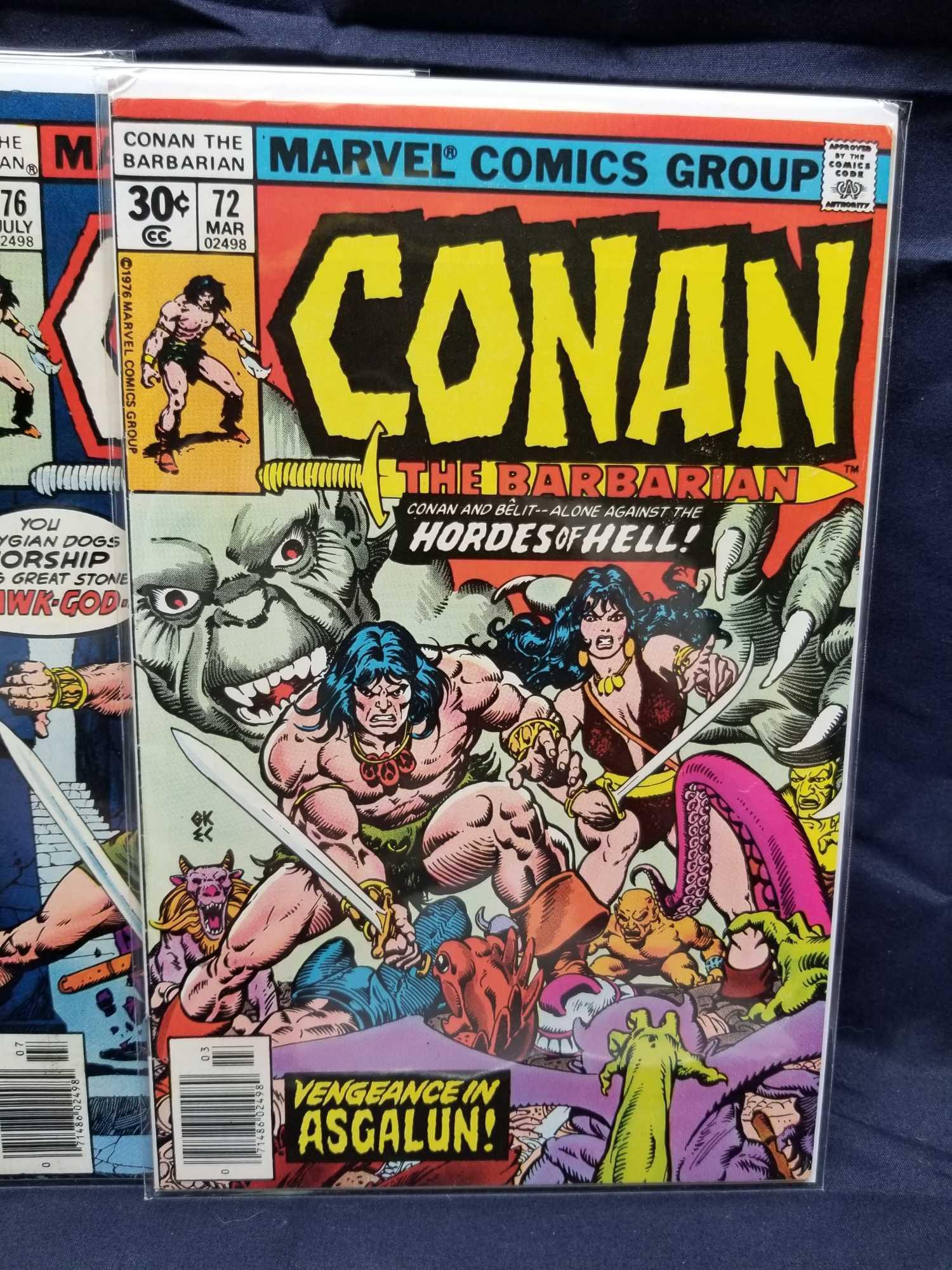 Vintage Marvel Conan Comic Books 7 Units