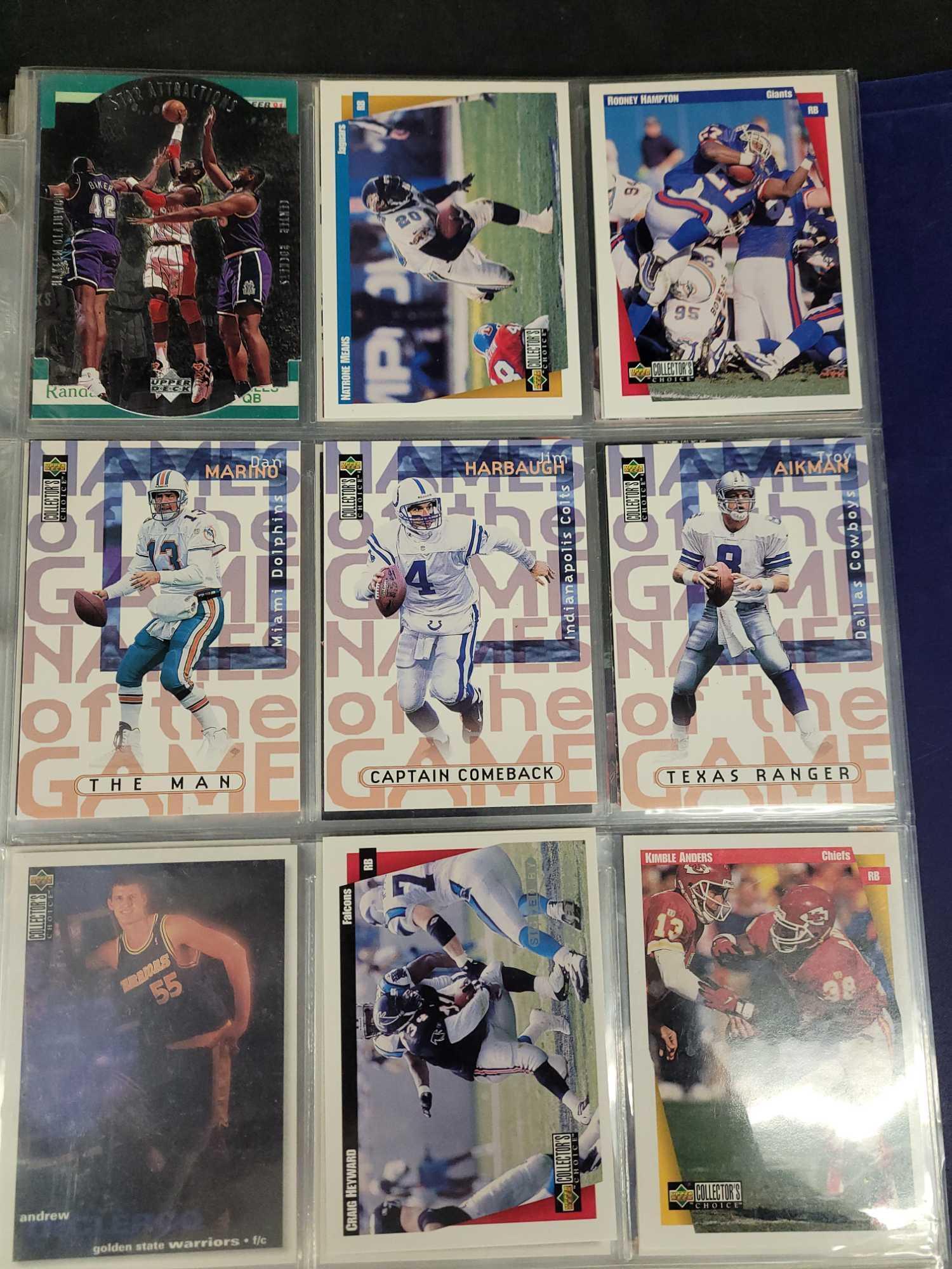 Binder of sports cards baseball football basketball Nascar