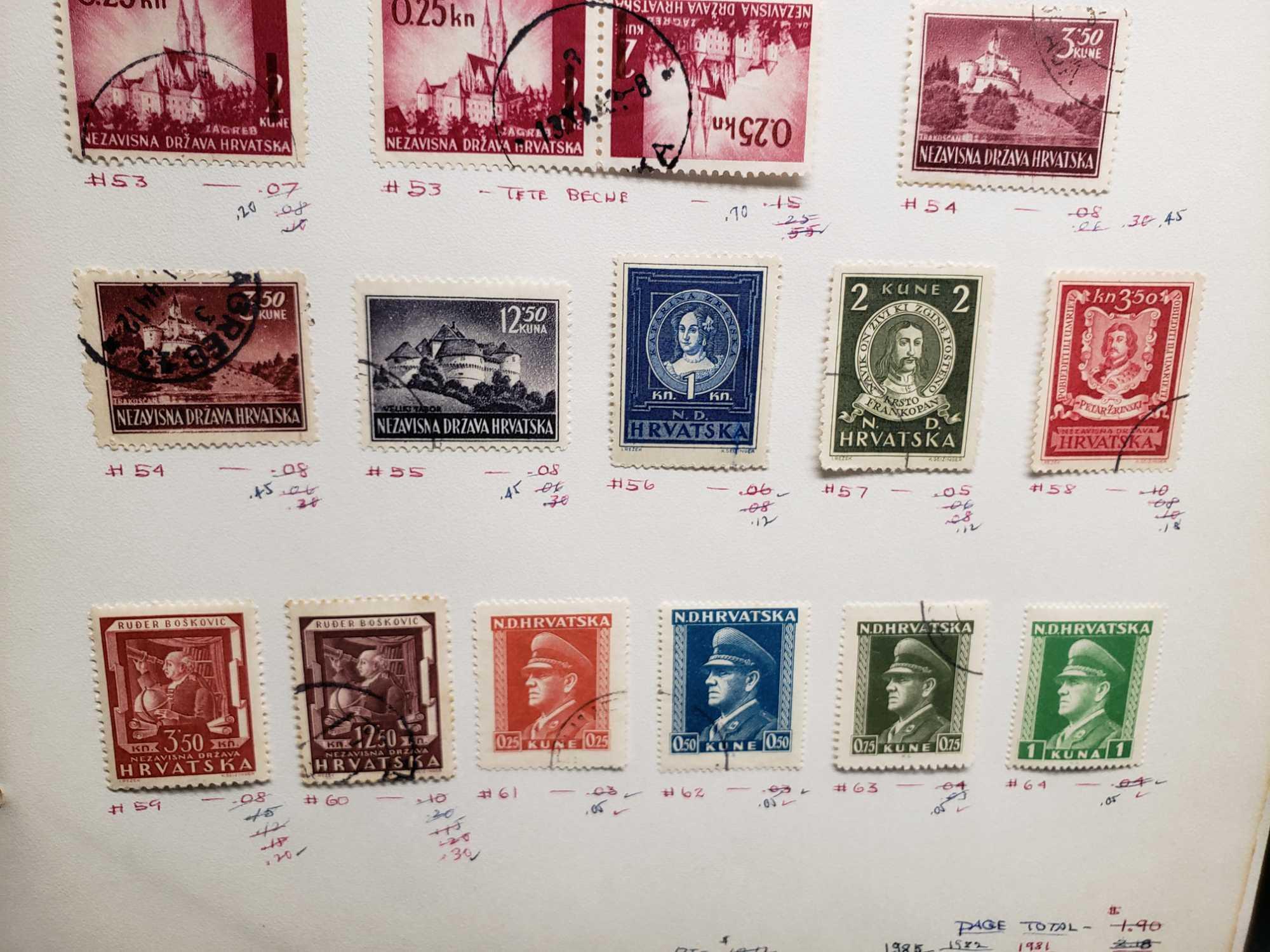 Rare Stamps of Croatia. Kune.