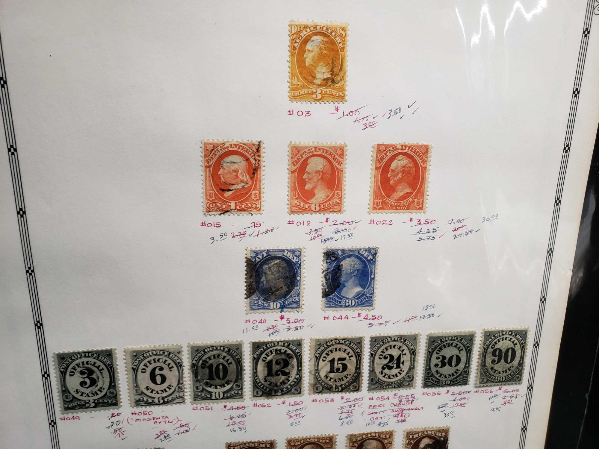 Rare United States Stamps. Dept of Interior. Treasury. And more