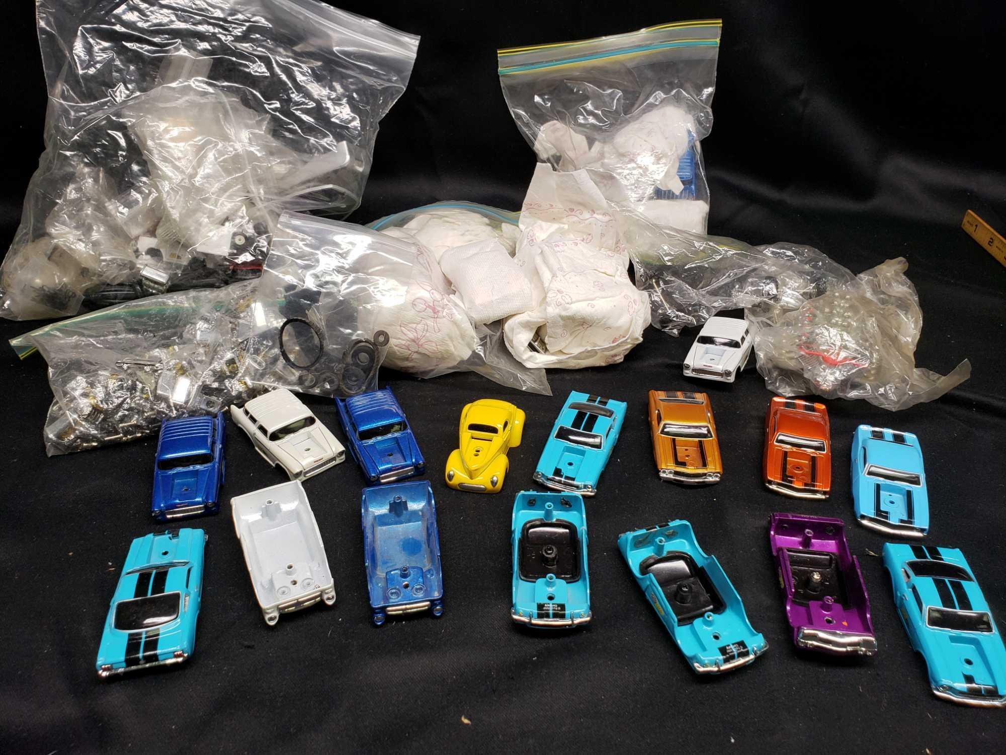 Build your own small Die cast cars. Not all accessories in the lot