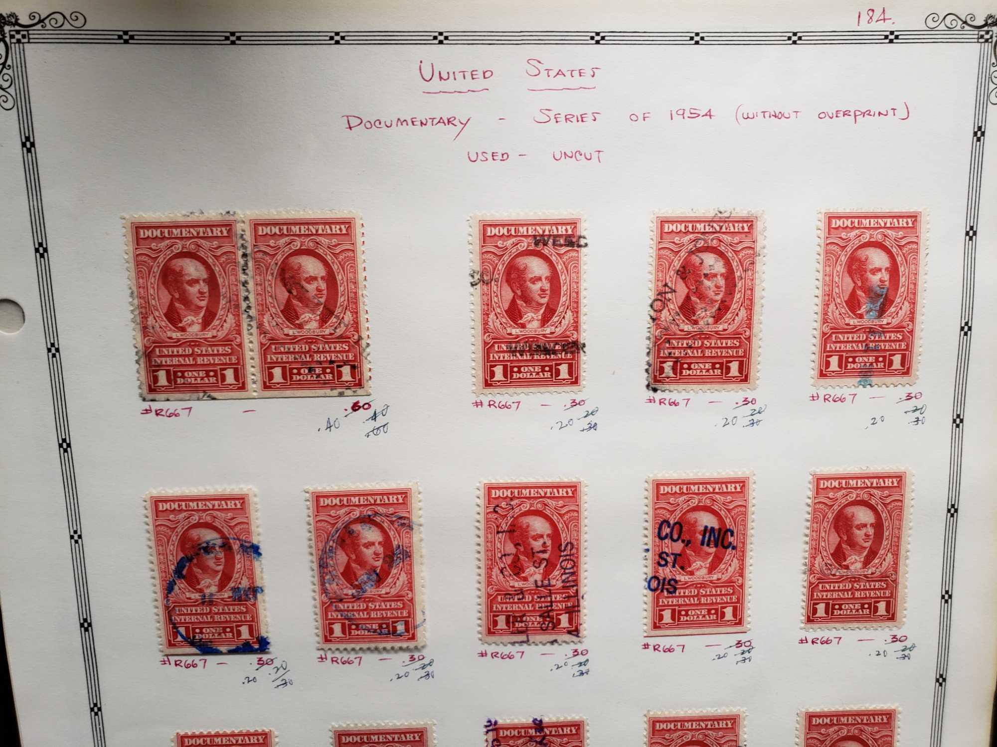 U S Stamps Documentary Series 1954.