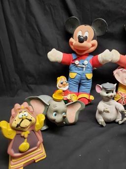 Vintage Disney Rubber and Plastic toys. Mickey & Minnie Mouse.