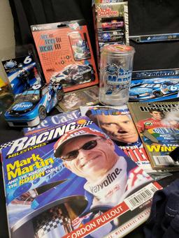 Nascar Mark Martin Memorabilia. Magazines, Trading Cards, Flags, Mugs and more