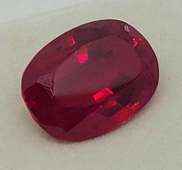 Red Ruby oval cut gemstone 15.43ct beautiful
