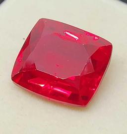 Red ruby princess cut Gemstone 15.60ct