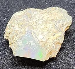 6.2ct Australian welo opal uncut rough orangy rainbow beauty