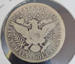 Barber silver half dollar 1915 D better date rare old early type half