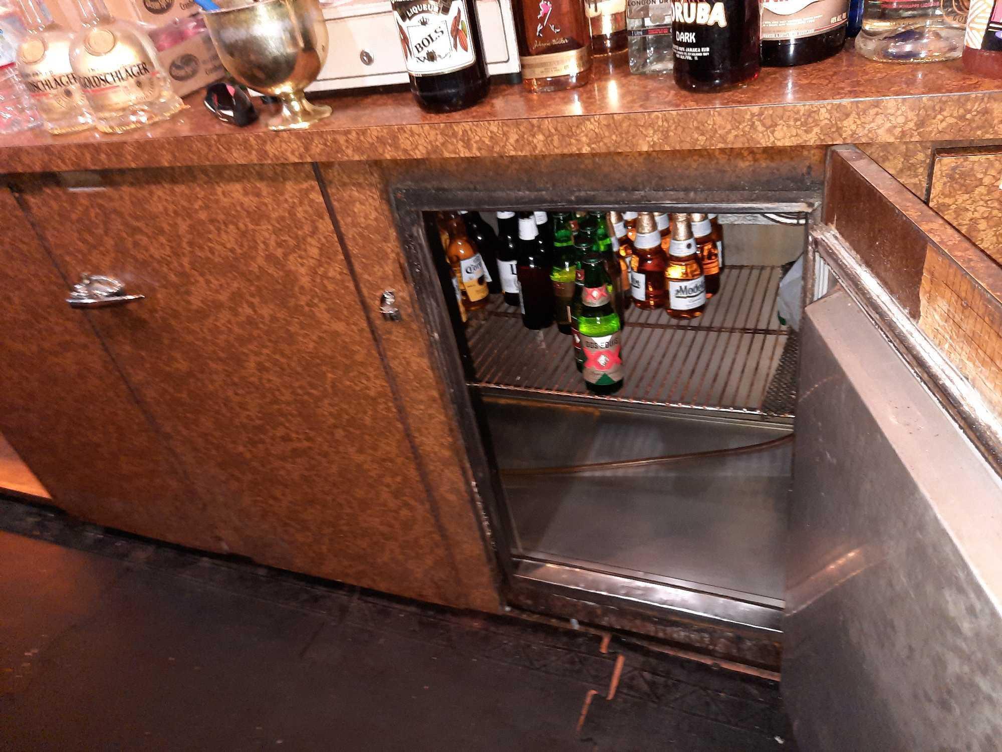 Bar Entire Contents Stainless Steel Sinks, Glassware, Fridge