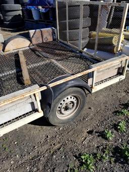 8x16 Valley Foot Flat Bed Trailer by Shelby Industries. Plate 4CR8750