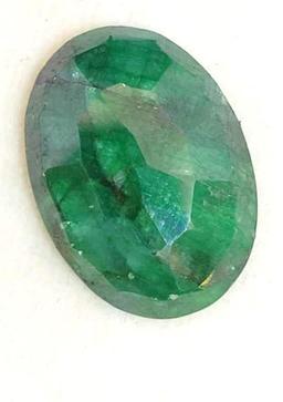 Forest Green Natural Mined Emerald 13.51ct Oval Cut Gem Stone