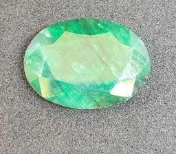 Forest Green Natural Mined Emerald 13.51ct Oval Cut Gem Stone