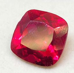 Princess Cut Red Ruby 9.70ct Gem Stone