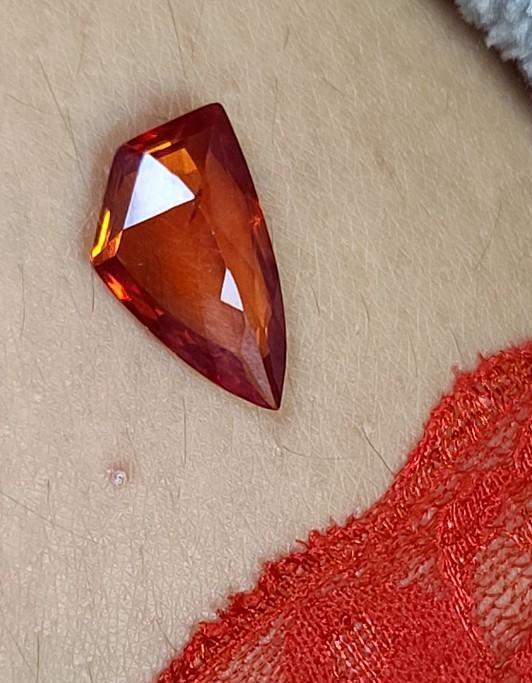 Orange Sapphire 8.30ct Gem Stone Beautiful Arrowhead Cut