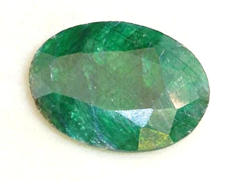 Deep Gorgeous Green Naturally Earth Mined Oval Cut Emerald Large 10.26ct Gem Stone